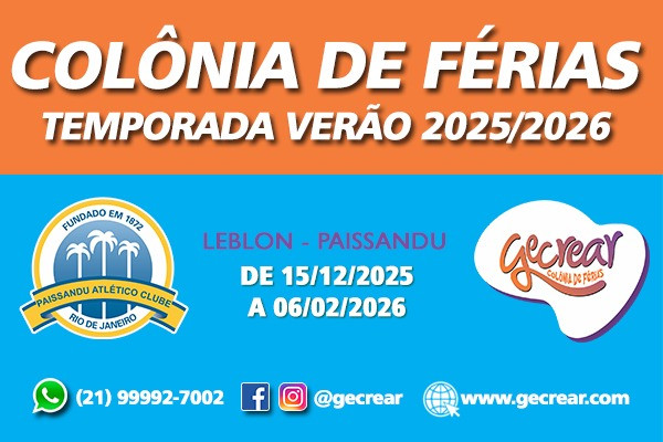 Colônia de Férias Gecrear - Leblon (Paissandu)