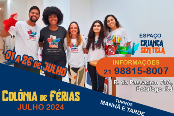 Colônia de Férias Criança sem Tela