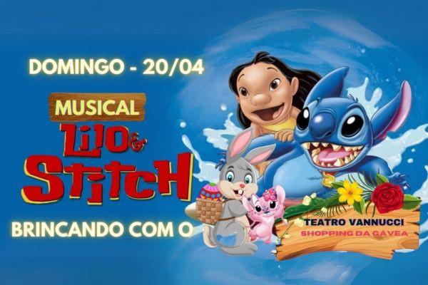 Lilo e Stich Brincando com O Coelho da Páscoa