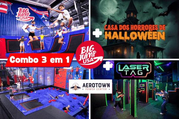 Combo Big Jump + Laser Tag + Casa dos Horrores